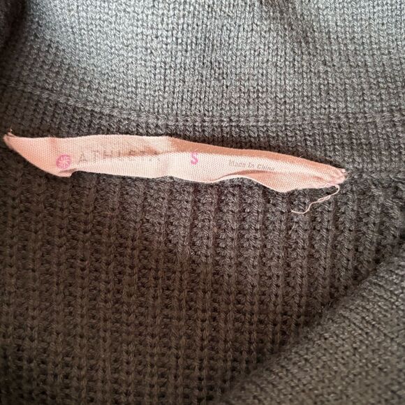 Athleta Ravine Tunic Sweater Wool Blend Long Sleeve Womens Small Dark Green - Picture 9 of 12